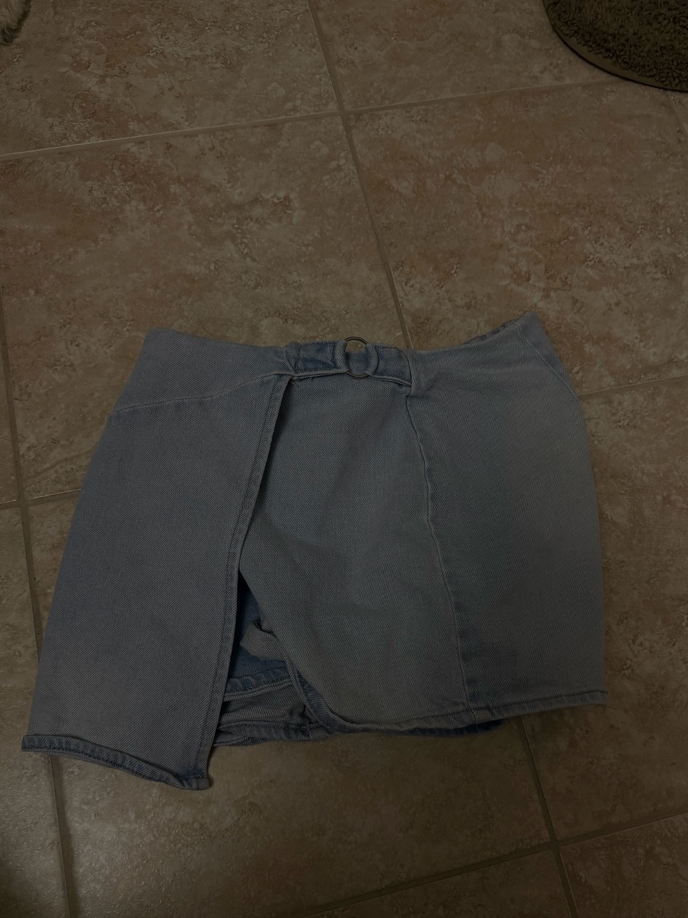 Wild Fable Light Wash Denim Asymmetric Wrap Skort Size Small